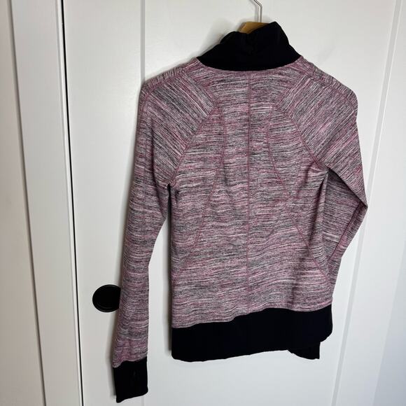 Lululemon Runderful 1/2 Zip Space Dye Camo Berry Rumble Multi Rulu Size 6 - Picture 6 of 7